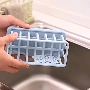 Kitchen Sink Drain Rack Sponge Storage Basket Countertop Cleaning Rack Home Dishcloth Holder Shelf