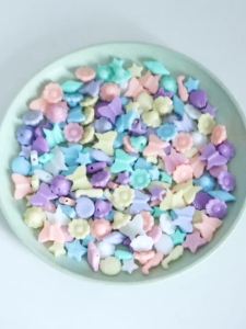 100pcs/lot Butterfly Flower Star Acrylic Beads Cream Color Loose Spacer Beads For Jewelry Making DIY Necklace Bracelet