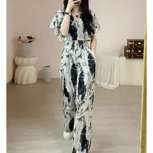 Elegant Designer Unique Printed Wide Leg Jumpsuit