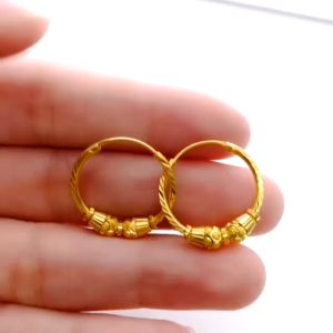 Subang Bulat Biji 3.40g Emas 916 Yon Hing