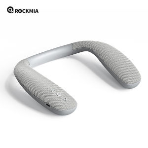 Rockmia EBS-908 Gray Neckband Bluetooth Speaker 6W BT 5.0 Wireless Stereo Boom for House Work Game Walking Cycling
