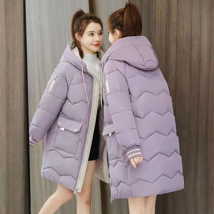 Long padded jacket korean best sale