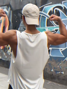 ManStyle-a Sports Tank Top Vests Loose Quick Dry Breathable for Gym Basketball