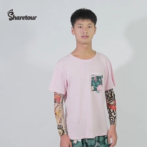 Summer Sun Protection Tattoo Sleeves Outdoor Cycling Anti-Ultraviolet Flower Arm Tattoo Ice Sleeves Breathable Simulation Printing Arm Guard