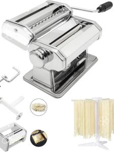 Pasta Maker Set with Ravioli Attachment and Drying Rack