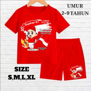 SETELAN ANAK LAKI LAKI/ PEREMPUAN 17 AGUSTUS KEMERDEKAAN RI 2/9TAHUN