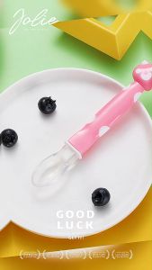 Baby Feeding Training Cartoon Designed Spoon Soft Silicone Utensils