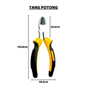 Tang Potong Kombinasi Lancip 6in1 | Alat Perkakas Pengupas Pemotong Kawat Kabel Bahan