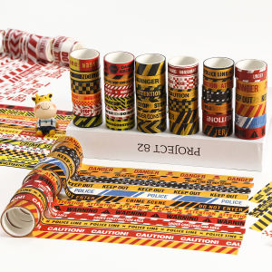 Warning Washi Tape Set12/16Rolls Road Police Line Caution Tape for ScrapbookingJournalingDIY CraftsDecorative Masking Tape