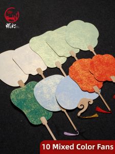 RANDENG | DIY Hand-painting Calligraphy Fan Double-sided Reinforced