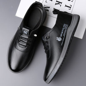Parla Mens Pilot Leather Shoes Casual Fashion Single Shoes Comfortable Breathable Rubber Outsole Spring Autumn Season