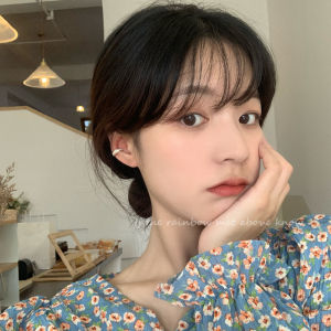 ต่างหูประดับเพชรเซอร์โคเนียหรูหราสำหรับผู้หญิง ไม่ต้องเจาะ กึ่งกลาง ดีไซน์เก๋ไก๋ เครื่องประดับแฟชั่นใหม่