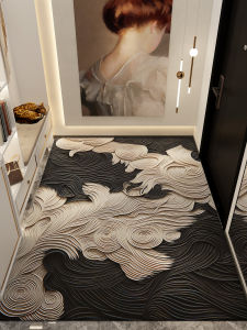 Anti-Slip Entrance Mat Customizable Large Door Mat Living Room Floor Carpet Modern Simple Style Home Textile Floor Pad Rug