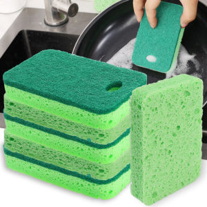 Polocat Kitchen Tools Wood Pulp Cotton Dishwash Clean Sponge Block Thicken Magic Brush Pot Kitchen Strong Decontamination Dirty Cloth