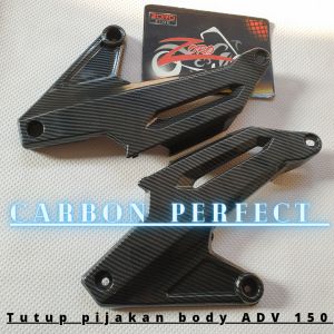 Cover tutup pijakan body samping AVD 150 karbon wtp asli carbon ZORO