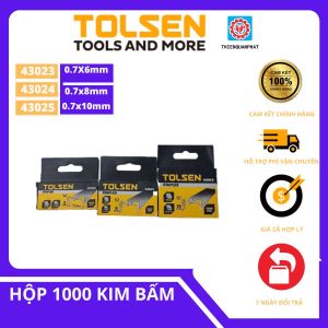 Hộp 1000 đinh ghim bấm chữ U bằng thép cứng bấm gỗ nhựa Tolsen cao 6mm 8mm 10mm
