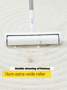 Ecoco Floor Lint Roller 16CM/24CM Roller with Long Handle for Clothes Pet Hair Carpet Dust Remover