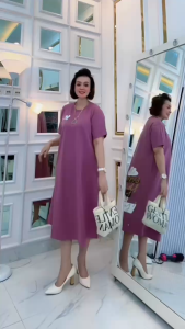 Home Dress Kaos Wanita Dewasa // Daster Kaos Miqy Terbaru Setandart & Jumbo BY NABIL