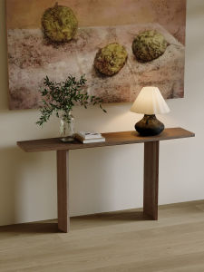 Modern Minimalist Pure Solid Wood Entrance Table Long Narrow Wall-Mounted Chacara New Chinese Style Long Table Side Table