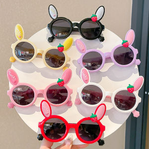 Cartoon Rabbit Ear Childrens Sunglasses Summer UV Protection Kids Eye Protection Sunscreen Glasses New 2025 Model Girls