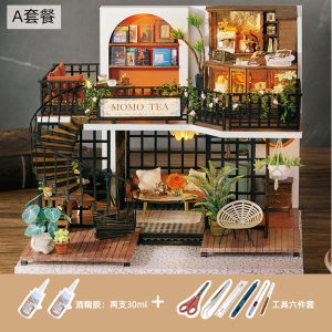 Cute Room DIY Wooden House Model Toy Vintage Handmade Construction Birthday Gift for Teenagers And Adults Male Or Female