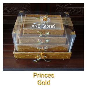 Box Seserahan pernikahan Murah kotak hantaran parcel hampers tutup mika isi 4 pcs