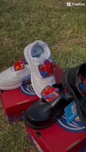 รองเท้านักเรียนชาย Gerry Gang ลายสไปเดอร์แมน มีไฟ Gerry Gang SP6729 ดำ SP6730 ขาว (25-36)