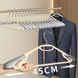 Large Size Plastic Clothes Hanger for Men Home Use Shoulder Angle Protection No Trace Balcony Clothes Drying Rack Clothesline