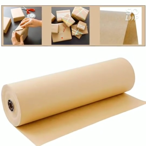 Brown Kraft Paper Roll Art Gift Packaging Parcel Decorative Paper for Gift Packing 30cmx30m/Roll