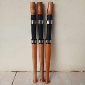 Gagang Joran Kayu Reel Seat Plastik Mahkota  Kayu 38cm