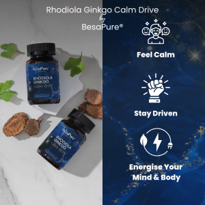 Rhodiola Ginkgo Calm Drive – Precision-calibrated Rhodiola Rosea & Ginkgo Biloba Supplement