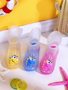 oKME รองเท้ากันฝนเด็ก เด็กชายและเด็กหญิงรองเท้ากันฝนกันลื่นฉนวนกันความร้อนหรูหรา รองเท้าเด็กปั๊มกันน้ำ