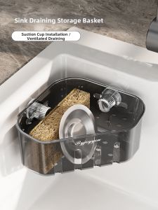 HALEXIONG | Suction Cup Kitchen Sink Organizer