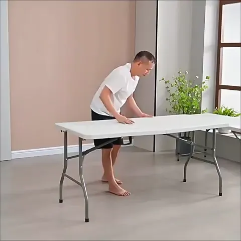 Folding Table 6FT Heavy Duty Long Table Outdoor Portable Dining Table ...
