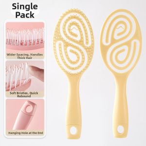 ZHENG FU | Pouf Top High Comb Ladies Long Hair Large Curved Massage Air Cushion Hollow Comb