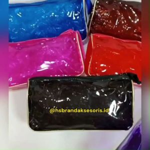 POUCH KOSMETIK MIKA WARNA / DOMPET MAKE UP WARNA TRANSPARAN / TAS BENING ANTI AIR / TEMPAT PENSIL PVC / TAS BENING SERBAGUNA / TAS TRAVEL /POUCH TRANSPARENT WATERPROOF / DLB6955