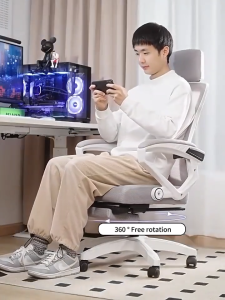 EURAKE Ergonomic Office Chair Mesh Computer Chair Leisure Backrest Chair Computer Chair With Footrest