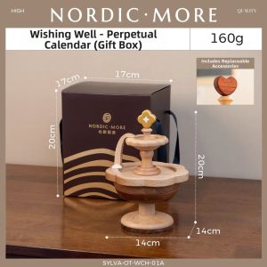 NORDIC MORE | Wishing Fountain Eternal Calendar Desktop Decoration Wood