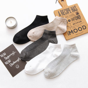 ถุงเท้าสั้นผ้าฝ้ายระบายอากาศได้ดีสำหรับผู้ชาย ถุงเท้าลำลองแบบสวมสบาย ถุงเท้าฤดูร้อน ถุงเท้าฤดูใบไม้ผลิ ถุงเท้าฤดูใบไม้ร่วง ถุงเท้าฤดูหนาว ถุงเท้ากันกลิ่น