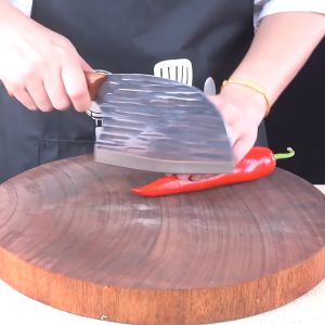 Forged fish head knife old man knife chopping knife dual-purpose sharp hand-made slicing knife round-head kitchen knife