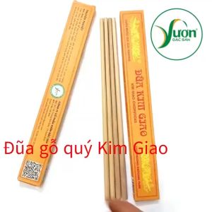 Hộp 02 đôi Đũa Kim giao 100% tự nhiên món quà quý đến từ rừng Cúc Phương - Gia dụng Phước Hòa