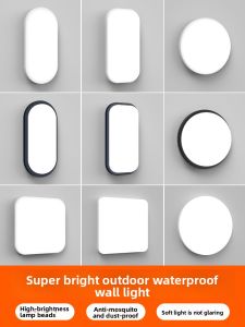 SAINAHEPAN | Waterproof & Moisture-Resistant Wall Light for Outdoor Balcony Stairs Corridor Bedroom Bathroom and Toilet