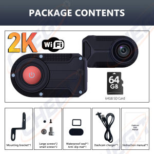 Motorcycle DVR 2K HD WiFi With Waterproof IP66 MINI Camera USB Video Recorder Mountain Electric Bike Bicycle Loop Recording