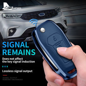 เคสกุญแจหนังโลหะ Airspeed ป้องกันกุญแจรถพับได้ทำจากอลูมิเนียมและหนังวัวเพื่อป้องกันการสึกหรอและเคสกุญแจหนัง