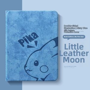 New Anti-Drop Pencil Slot iPad Case Silica Gel Leather Fog Blue