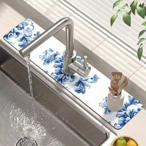 VIKAMA Kitchen Faucet Water Absorption Sponge-Free Washless Anti-Mildew Quick-Dry Liner Diatomite Drainage Pad Home Decoration