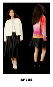 กระโปรงทรงเอพิมพ์ลายดอกไม้สีดำ BPLUS ดีไซน์อิสระ ฤดูใบไม้ผลิและฤดูร้อน 2023 วัสดุผสมโพลีเอสเตอร์และยางยืด