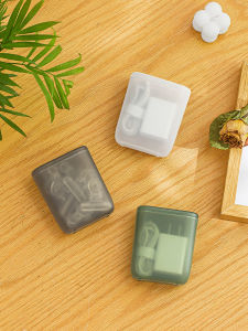 Portable Portable Wired Headset Data Cable Storage Box Charger Hair Accessories Rubber Band Small Items Dustproof Organizing Box