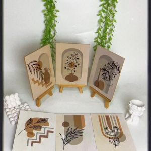 HIASAN DINDING BUNGA MINIMALIS AETHETIC 15X20 CM WALLDECOR PAJANGAN HIASAN KAMAR DEKORASI KAYU MINIMALIST