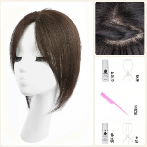 SHANGE | White Hair Concealer Real Human Hair Bangs